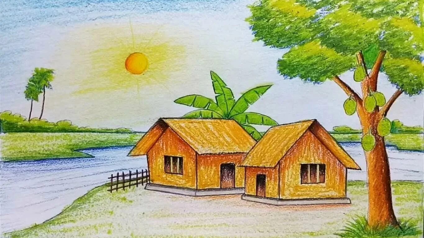 Рисунок на тему лето. Рисунок на тему лето. Нарисуй красиво лето. Рисунок на летнюю тему. Румунок лето.