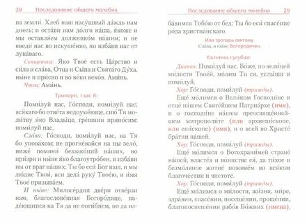 Последование панихиды текст
