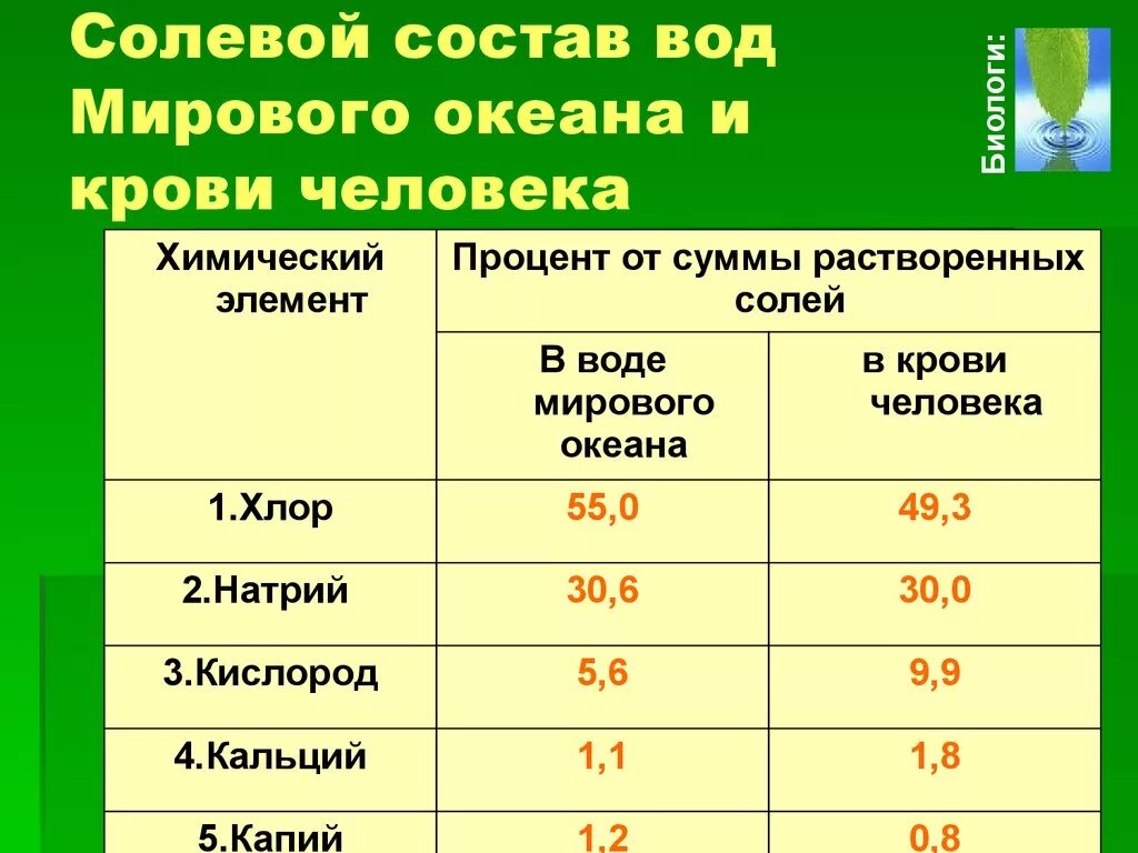 Состав воды в процентах. Химический состав воды. Состав океанической воды. Химический состав океанической воды. Содержание воды в крови человека.