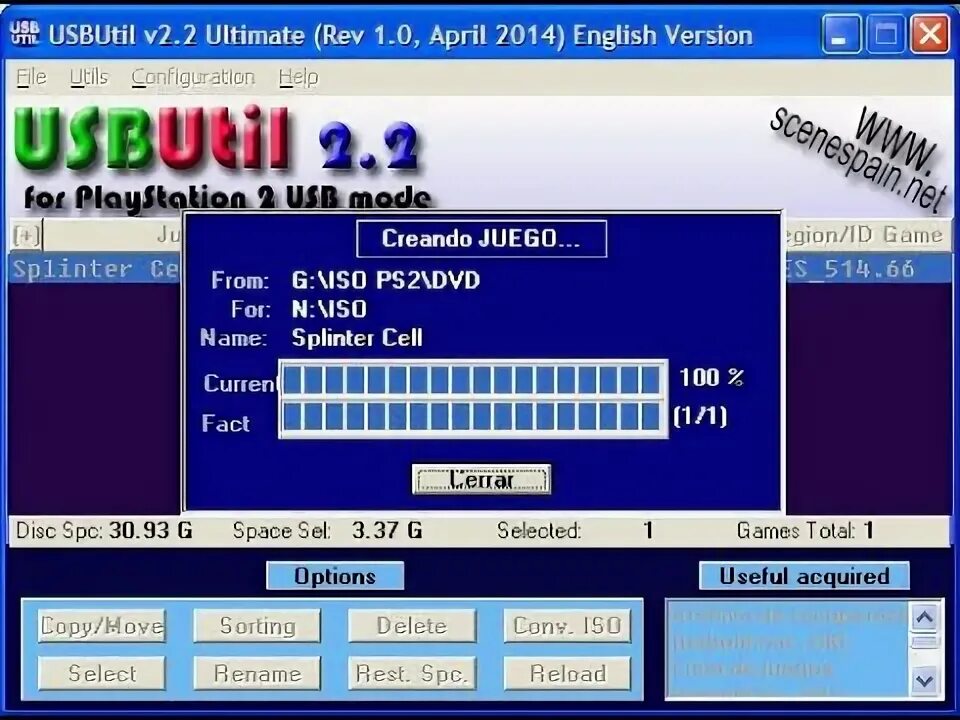 Запись игр на флешку для ps2 usbutil. 2. Usbutil 2. 2. 2.