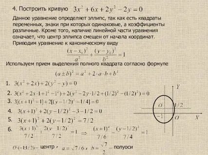Установить какие линии определяются следующими уравнениями