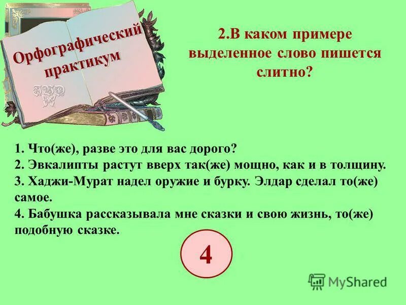 Укажите примеры в которых выделенные слова