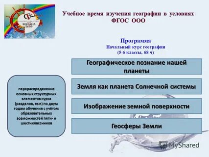 Учебная программа 6 класс география