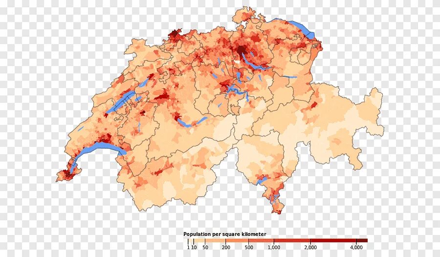 Швейцария численность населения. Карта плотности населения Швейцарии. Плотность населения Швейцарии. Население Швейцарии карта. Демографическая карта Швейцарии.