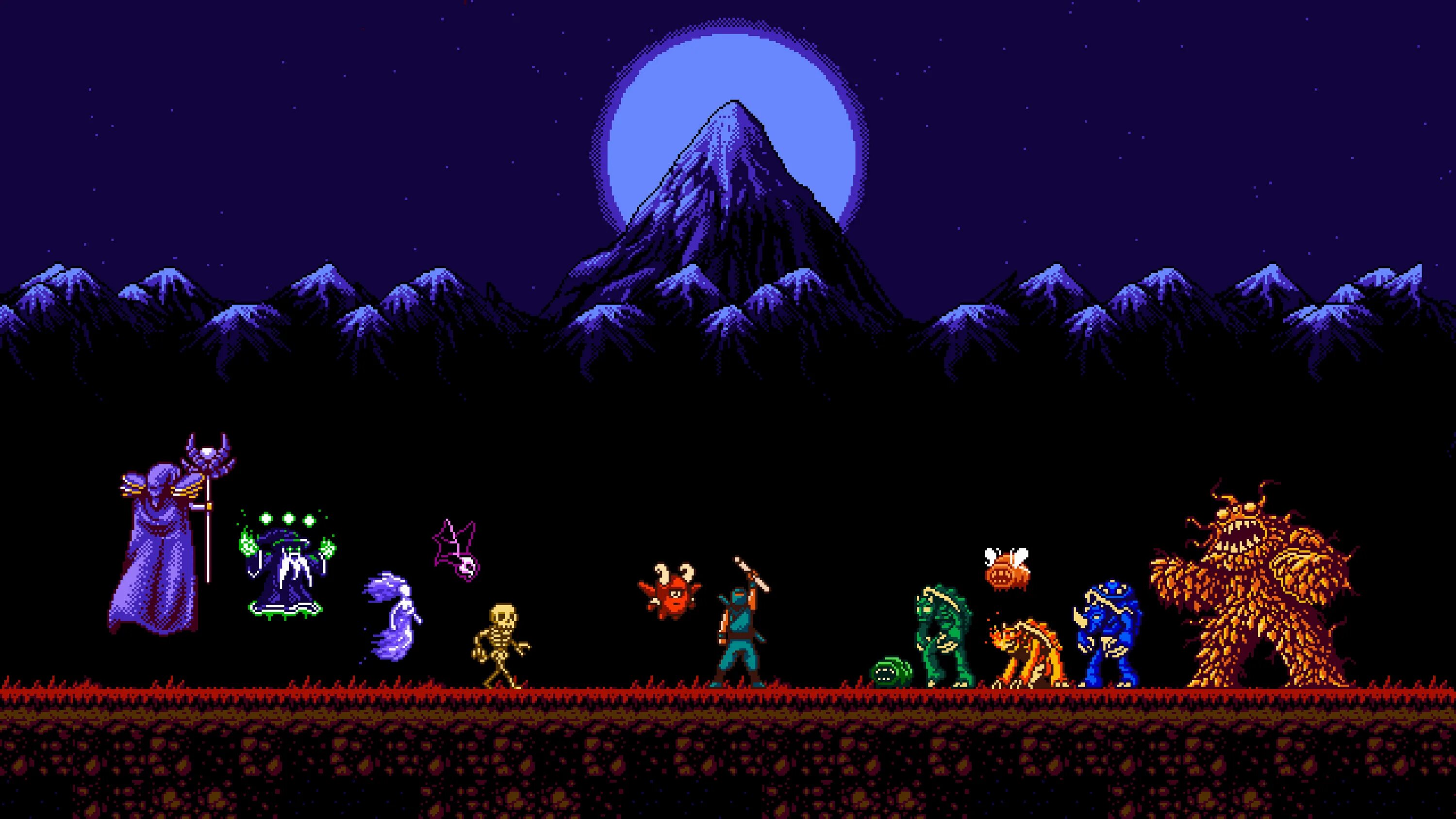 The Messenger игра. The Messenger (2018). Ninja Gaiden платформер. Пиксельные обои.