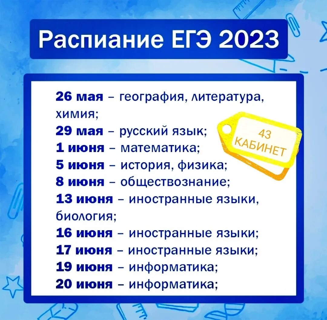 Расписание егэ 2024 утвержденное министерством образования