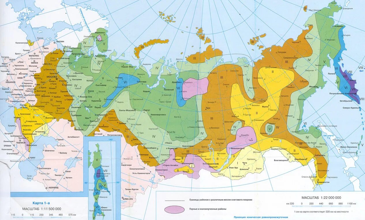 Карта зон снегового Покрова территории РФ. Карта районирования территории РФ по весу снегового Покрова. Карта ветровых и снеговых нагрузок России. Карта Снеговой нагрузки регионов Российской Федерации.