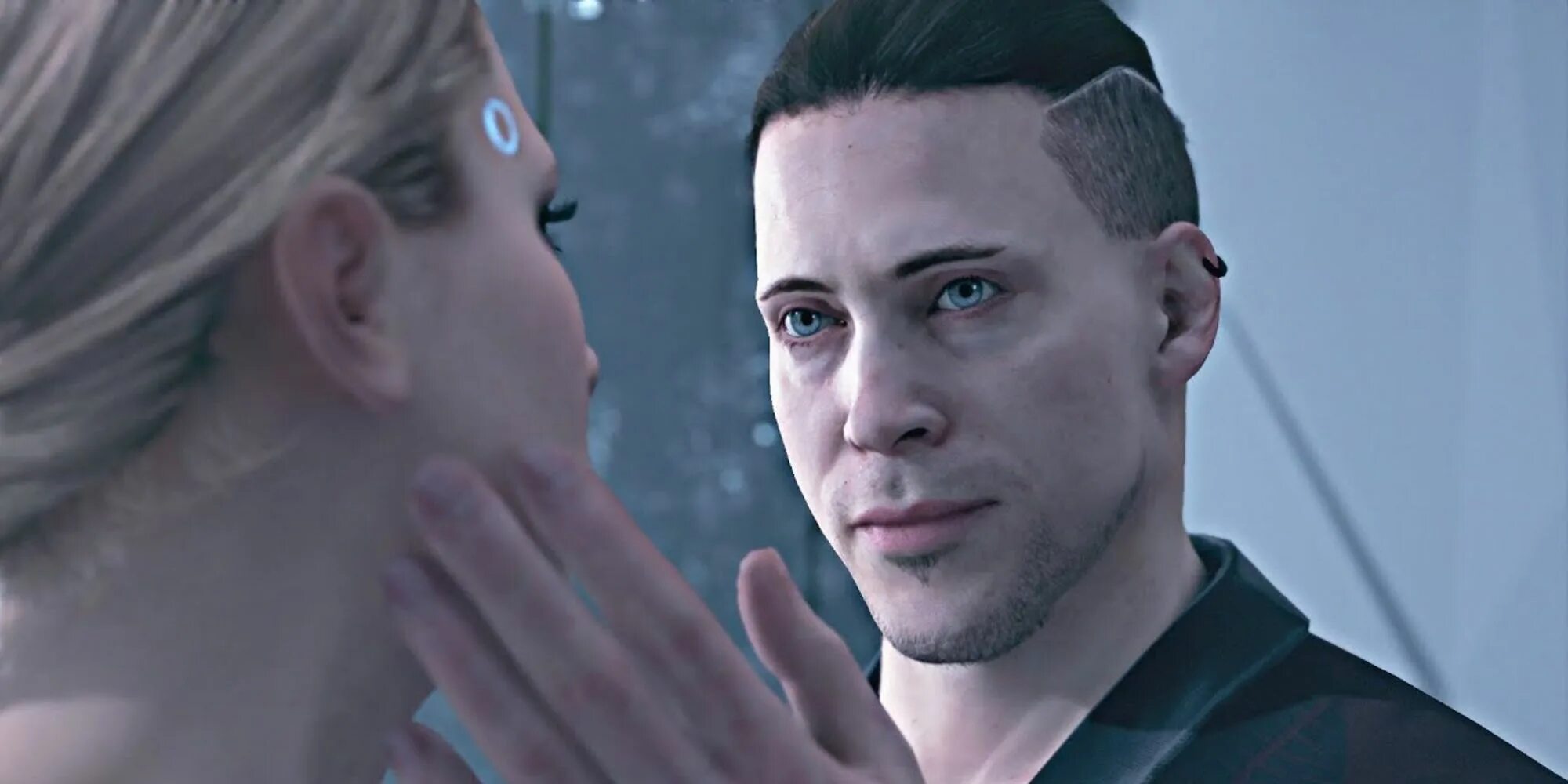 Создатели детройт. Detroit become human элайджа камски. элайджа камски и коннор. камски детройт. камски и хлоя детройт.