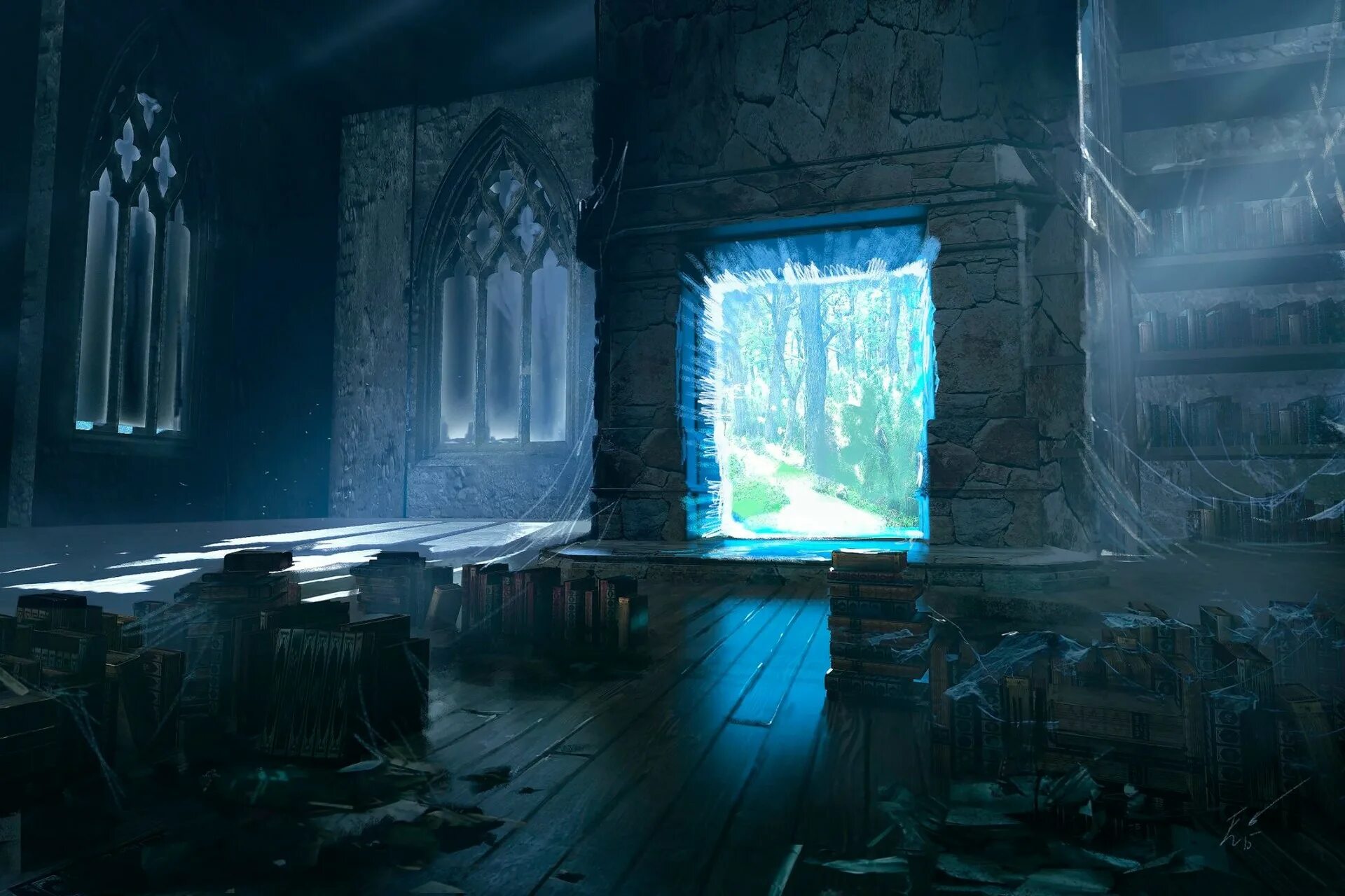 Комната в замке. Таинственная комната. Комната магии. Комната в замке арт. Магический портал