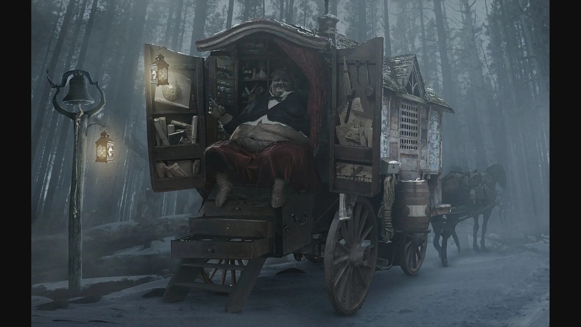 The evil guards of the merchant. Повозка герцога resident evil village. resident evil 8: village торговец герцог. торговец из резидент ивел 8 village.