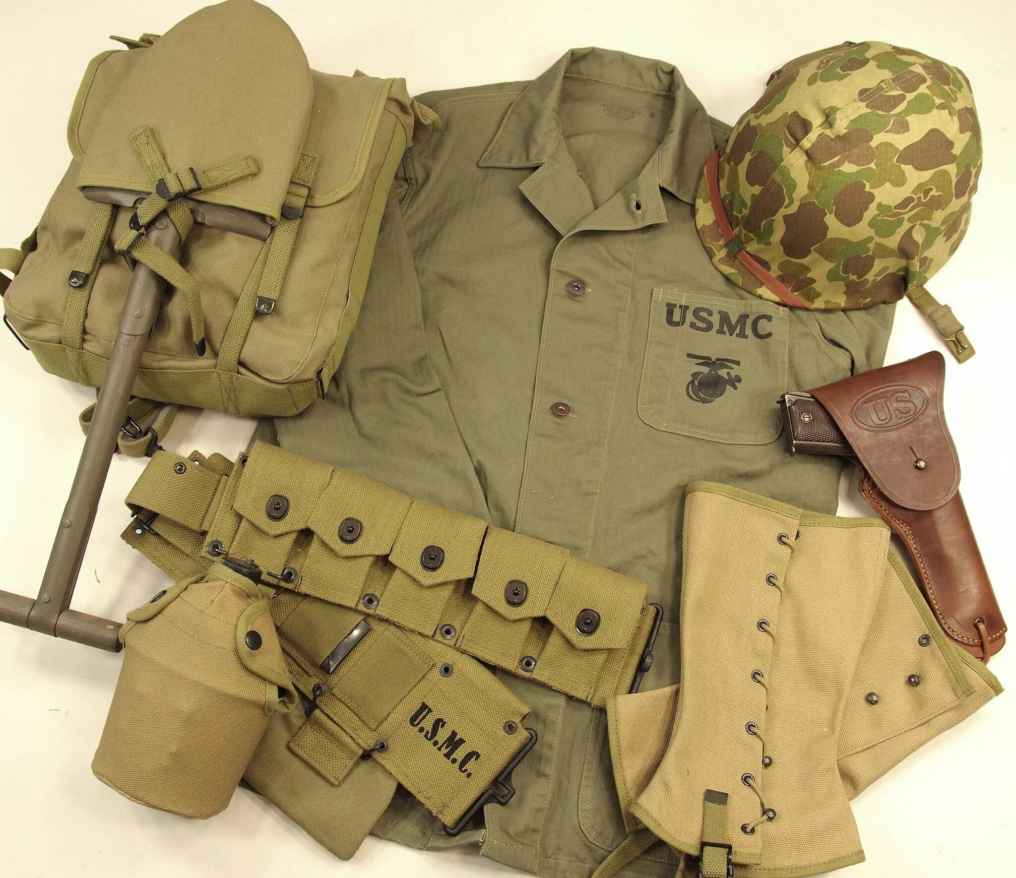 Retro army. Рюкзак usmc ww ii 1942. экипировка us army 1943. us military ww2 снаряжение. форма us marines ww2.