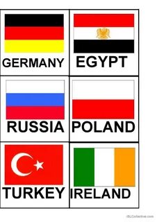 Flags and Countries Flashcards vocab.