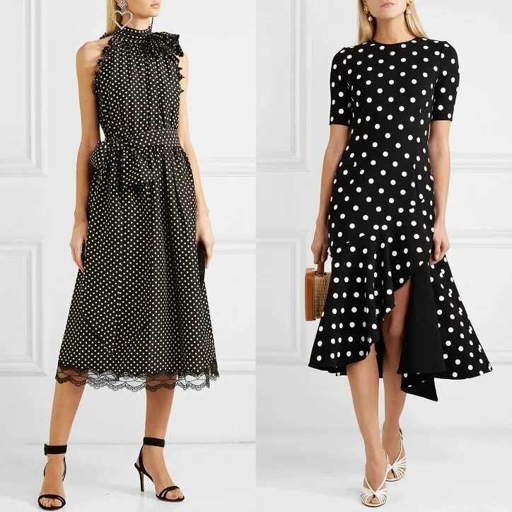 летнее платье в горошек. стильные платья в горох. модные платья горох. модные платья в горох. стильное платье в крупный горох.