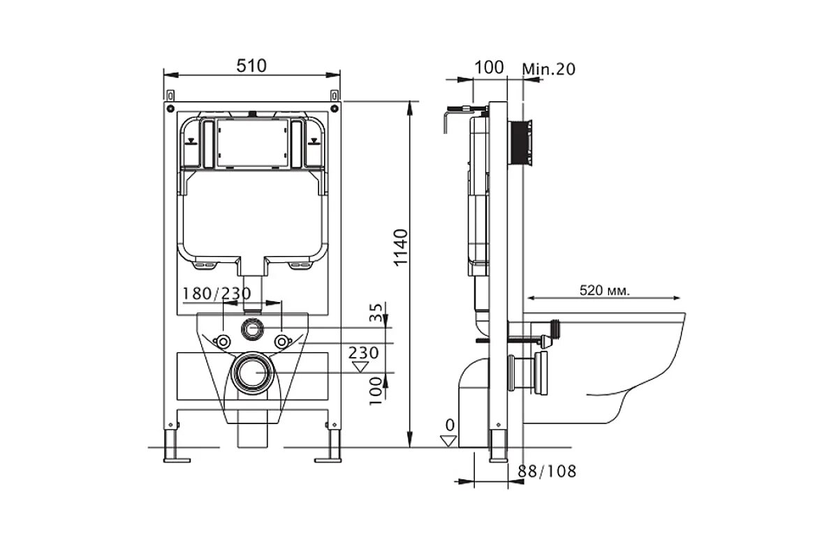 Aquatek Standart 51 ins-0000001. Установка унитаза с инсталляцией Размеры установки. Размер установки инсталляции подвесного унитаза. Схема слива подвесного унитаза IDDIS. Туалет инсталляция размеры