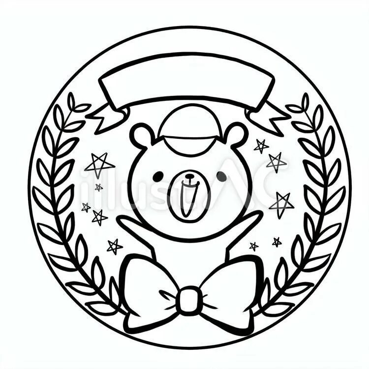First place medal in black and white colors Vector Image