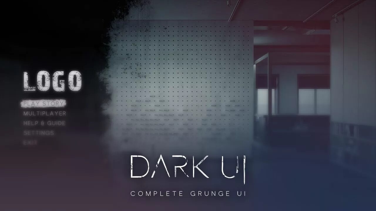 Horror UI. Grunge игра. Dark complete grunge UI.