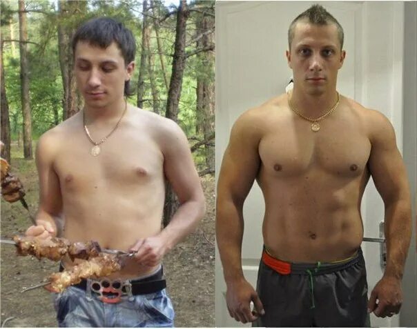 Накачался до и после. Накачался за 2 месяца. Набрал 10 кг мышц. Набор массы за 2 месяца.