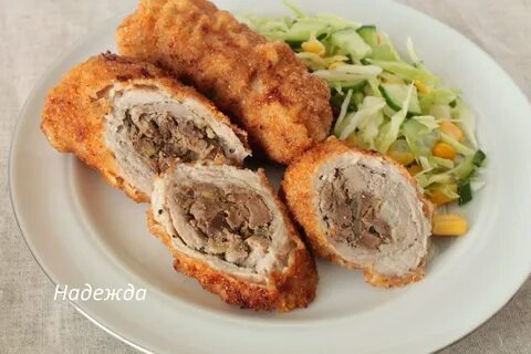 Рулет из печени в духовке с начинкой