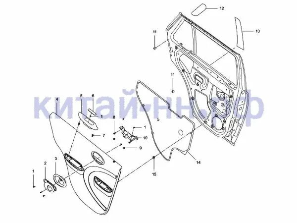 Шайба ручки внутренней двери задней левой S6202185B33 от 236 руб. для Lifan X60 
