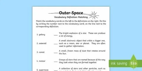 Match the definitions with the vocabulary