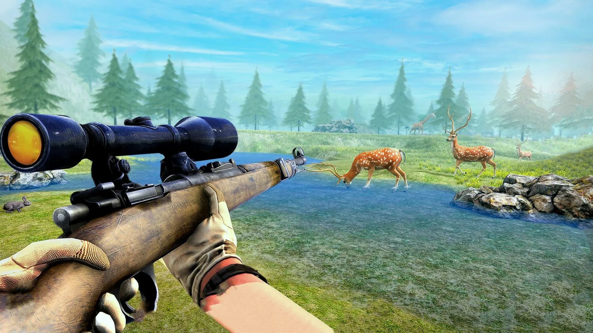 Как играть в игру охота на вампуса. Симулятор охоты Deer Hunter. Deer Hunter охота на оленей. Игра Sniper Deer Hunting 2014. American Marksman игра про охоту.