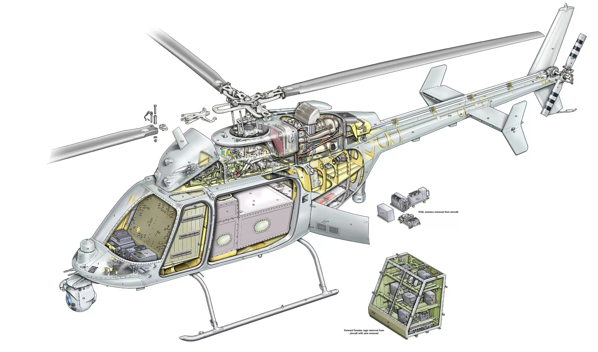 Какие детали есть у вертолета. Вертолет Bell 407 Компоновочная схема. Bell 407 чертежи. Шасси вертолета ми-8. Mq-8b Fire Scout.
