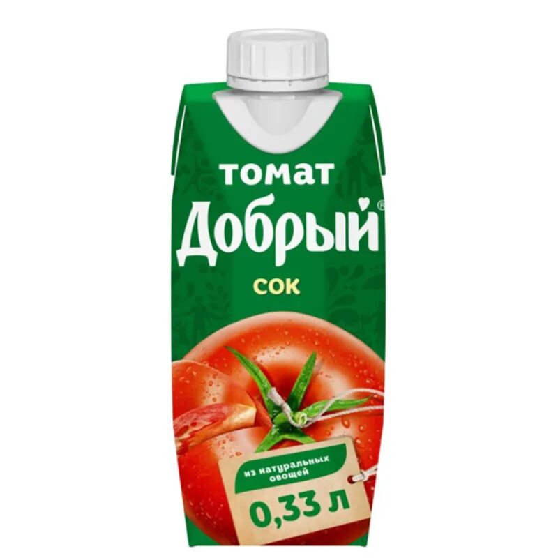 Сок добрый в бутылке. Сок добрый томатный 0.33. Сок добрый 0,33 томат. Добрый 0.33 ПЭТ томат. Сок добрый яблоко/томат 1л.