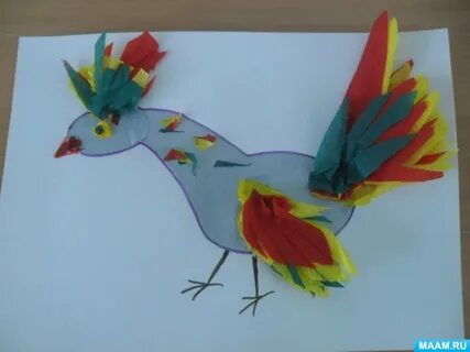 1 класс изо сказочная птица из бумаги