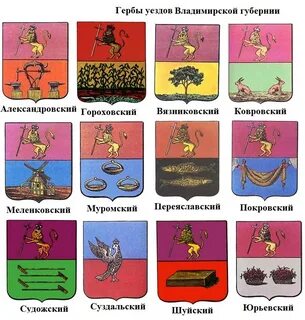Гербы уездов