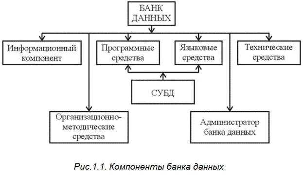 Назначение банков данных. Основные компоненты банка данных. Основные компоненты банков данных.. Компоненты базы, банка данных, СУБД. Схемы компоненты банка данных.