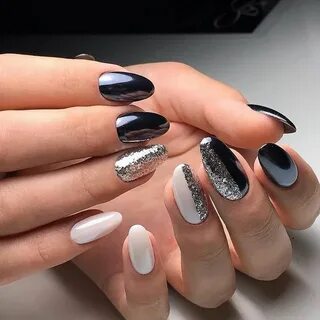 Ногти дизайн новинки серебро