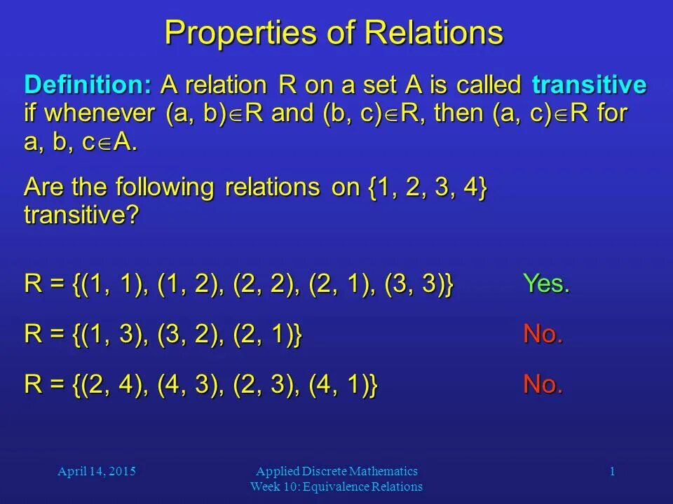 This property has been. Equivalence relation. Property. Equivalence relation example. Transitive relation.