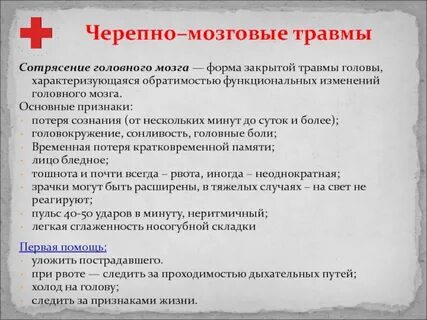Закрытая травма головы