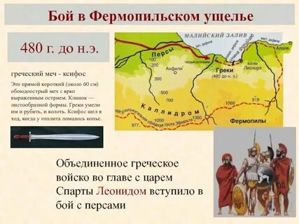 Битва у фермопил 5 класс факты