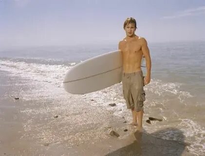 He is surfing