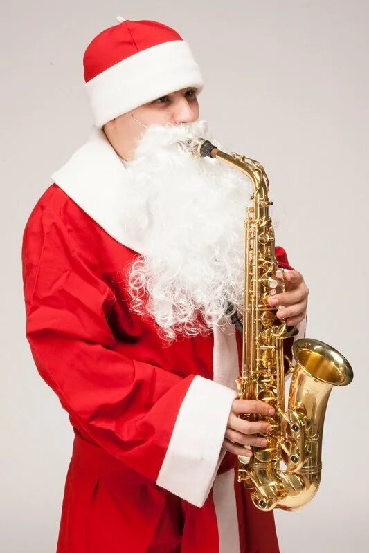 Саксофон новое. Дед Мороз с саксофоном. Саксофон новый год. Дед Мороз фото. Новогодний оркестр.