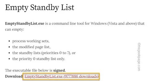 Empty standby