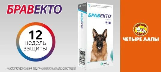 Четыре лапы бравекто. Капли от блох 4 лапы. Бравекто капли на холку. Бравекто 4 лапы.