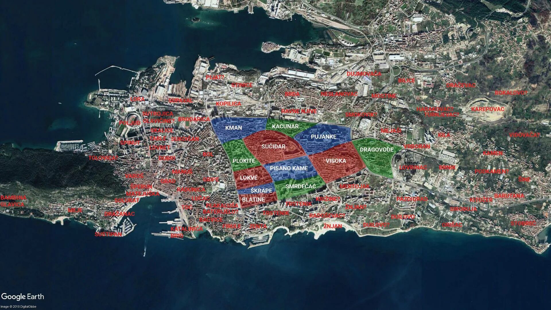 Split map