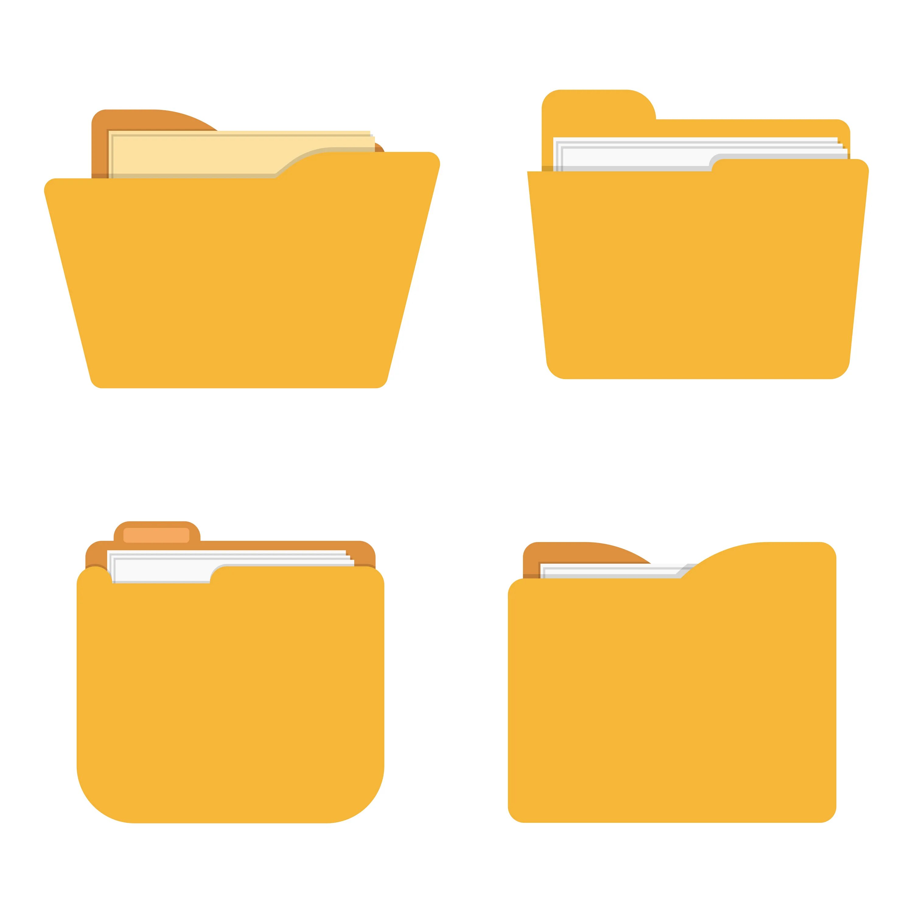 Set folder. Документы желтые. open the folder on your desk.