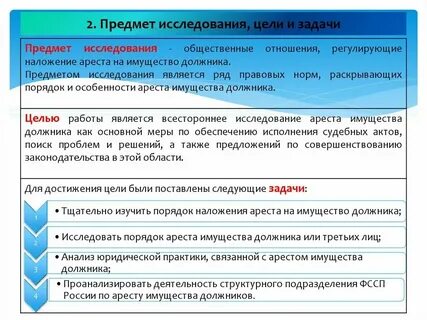 Практика ареста имущества