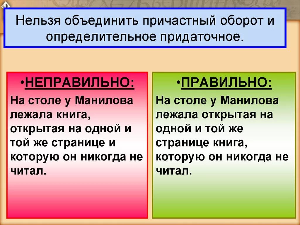 Предложения с причастием с ошибками. Придаточный оборот и придаточное определительное. Причастный оборот и придаточное определительное. Определительный причастный оборот. Причастный оборот и придаточное предложение.