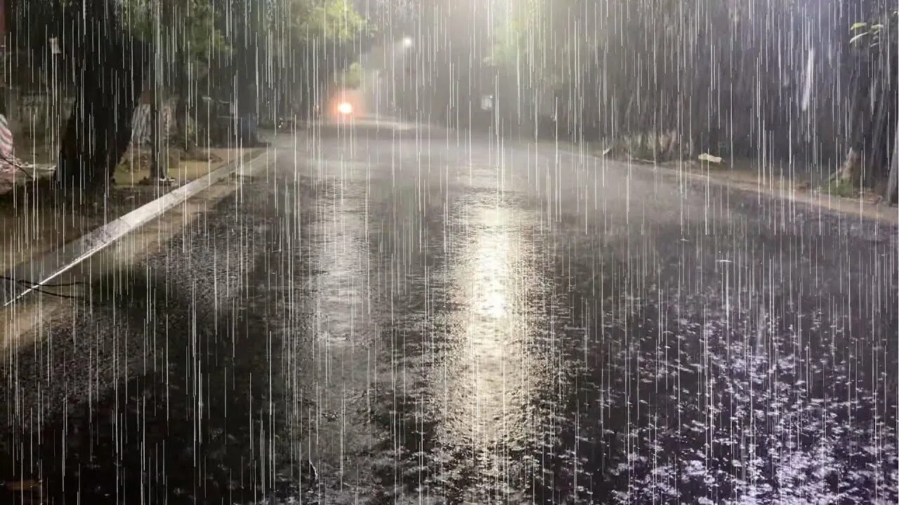 Дождь. Дождь на улице. Звук дождя. Rain Falls. Raining windy