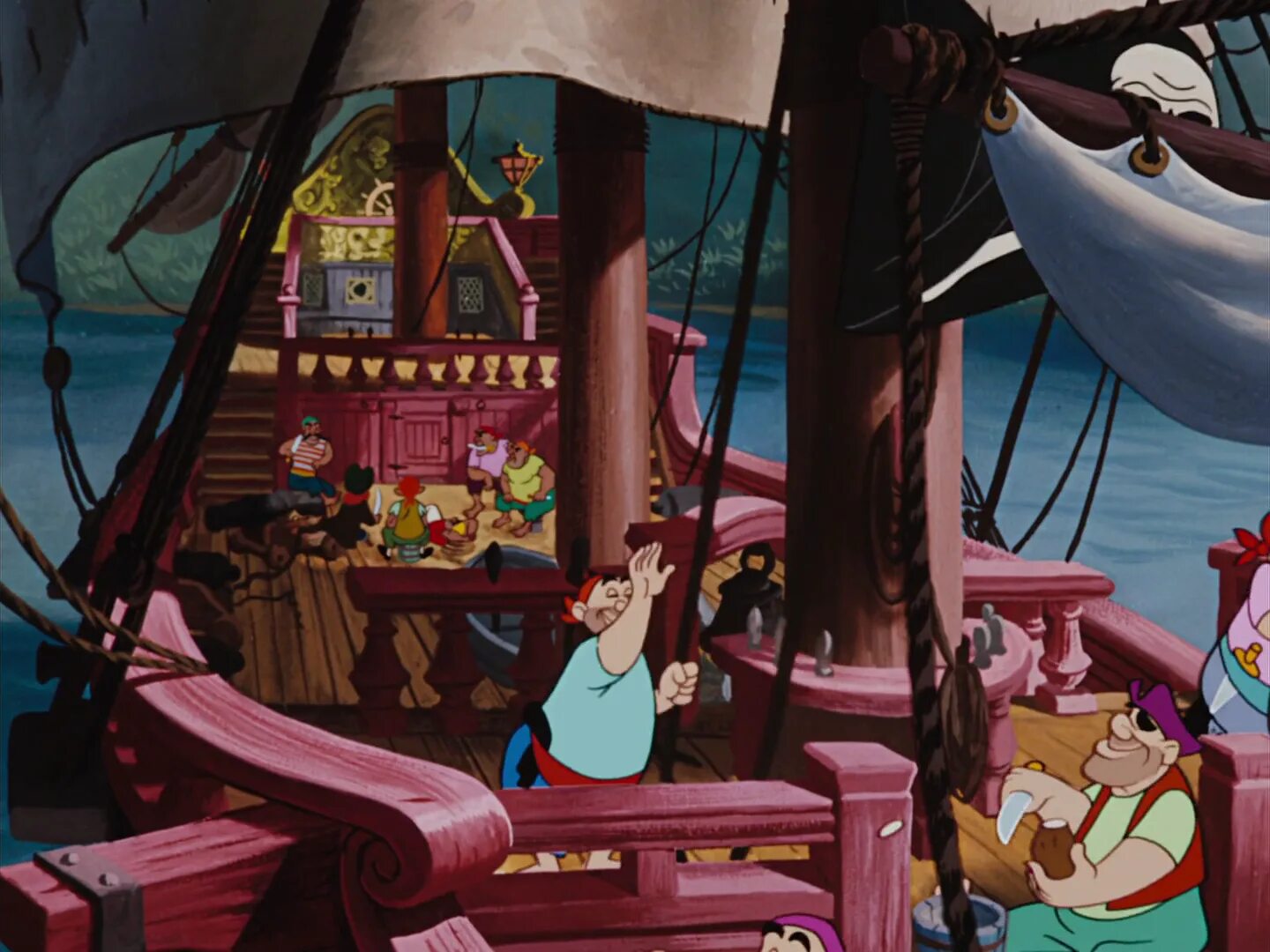 Где живет пэн. Корабль капитана крюка. Peter Pan and the Pirates Hook.