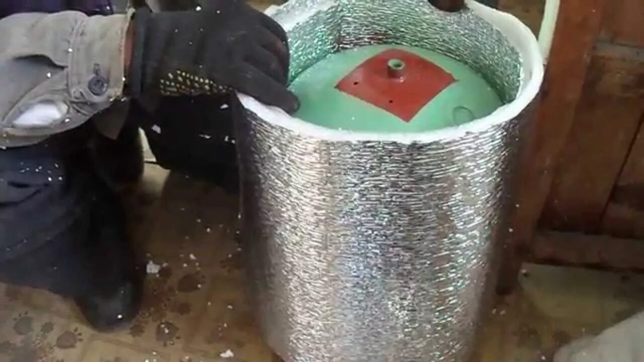 Вода в баке зимой