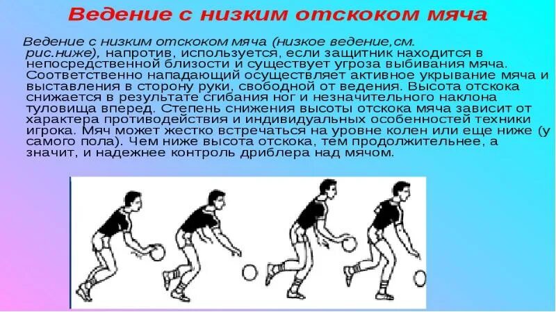 Ведение с высоким отскоком мяча в баскетболе. Ведение мяча с изменением высоты отскока. Ведение с низким отскоком мяча в баскетболе. Ведение мяча с высоким и низким отскоком. Когда применяется ведение мяча