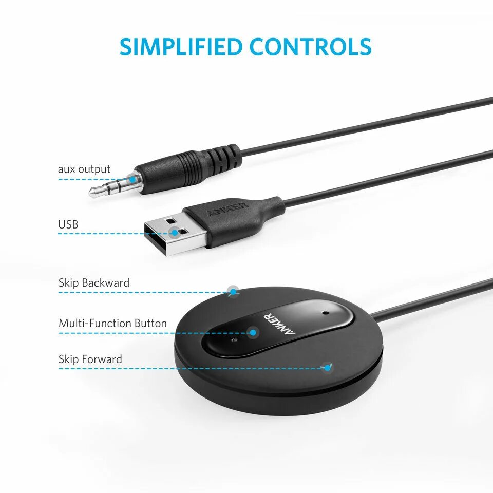 Bluetooth девайса. Громкая связь в авто с aux. bluetooth compatible receiver. soundsync drive anker black (k), ,. устройство громкой связи anker soundsync drive.