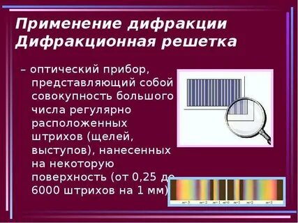 Дифракция и дифракционная решетка