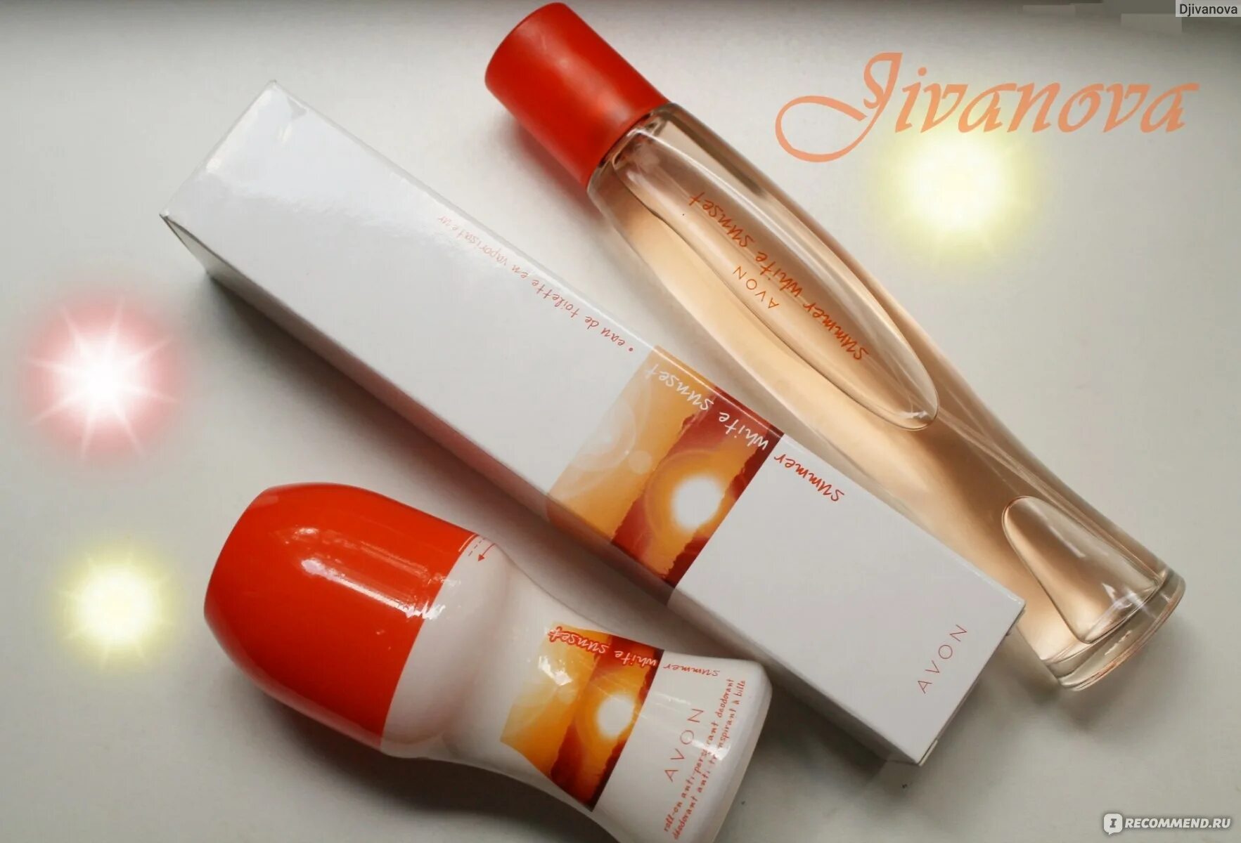 Sunset avon. Эйвон Summer White Sunset. Summer White Sunset туалетная вода 50м│. Духи Avon Summer White Sunset оранжевые. Антиперспирант Avon Summer White Sunset.