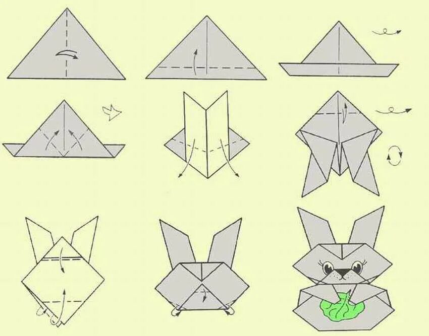 Простой способ оригами. Оригами заяц из бумаги пошагово. Оригами зайчик из бумаги схема. Оригами Пасхальный кролик из бумаги для детей. Оригами зайчик из бумаги для детей 5-6.